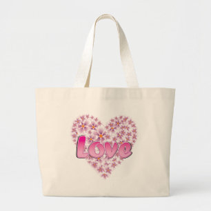 Bolsa Tote Grande Amor e Visitas Rosa