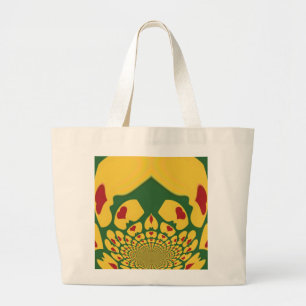Bolsa Tote Grande Amor em Cores Rasta: Reggae Hearts