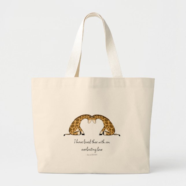 Bolsa Tote Grande Amor eterno - Saco de Tote Cristão (Frente)