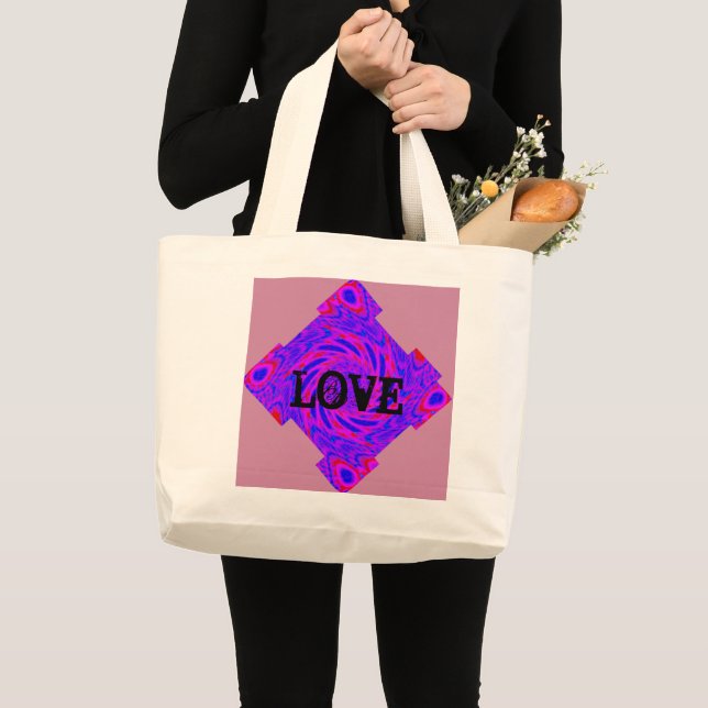 BOLSA TOTE GRANDE AMOR PINK MANDALA (Frente (produto))