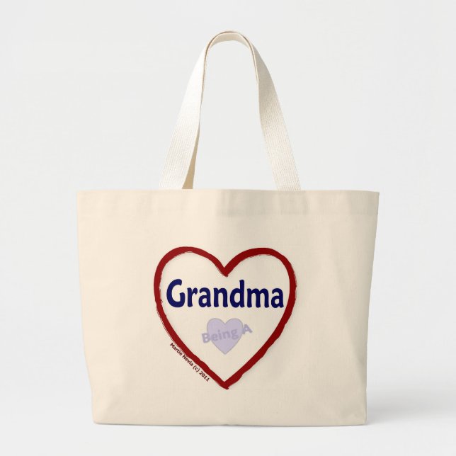 Bolsa Tote Grande Amor que é uma avó (Frente)