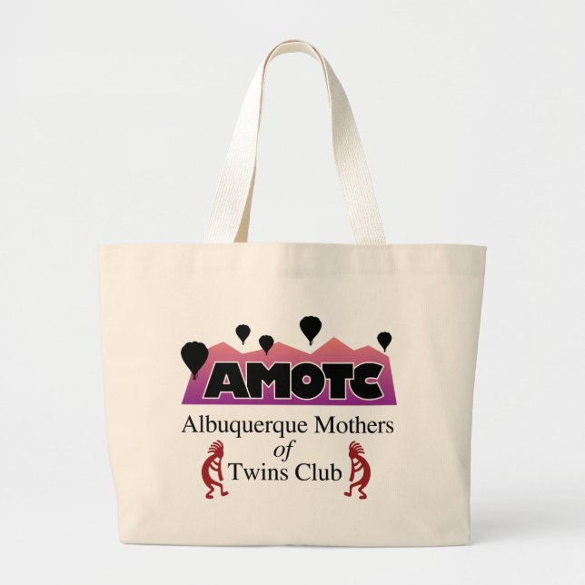 Bolsa Tote Grande AMOTC - Mãe de Albuquerque do clube dos gêmeos (Frente)