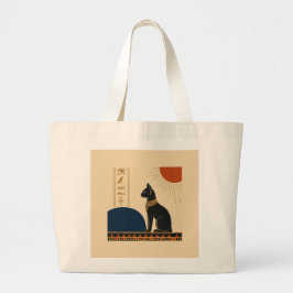 Bolsa Tote Grande Ancient Egyptian Bastet Cat Elegant Tote Bag
