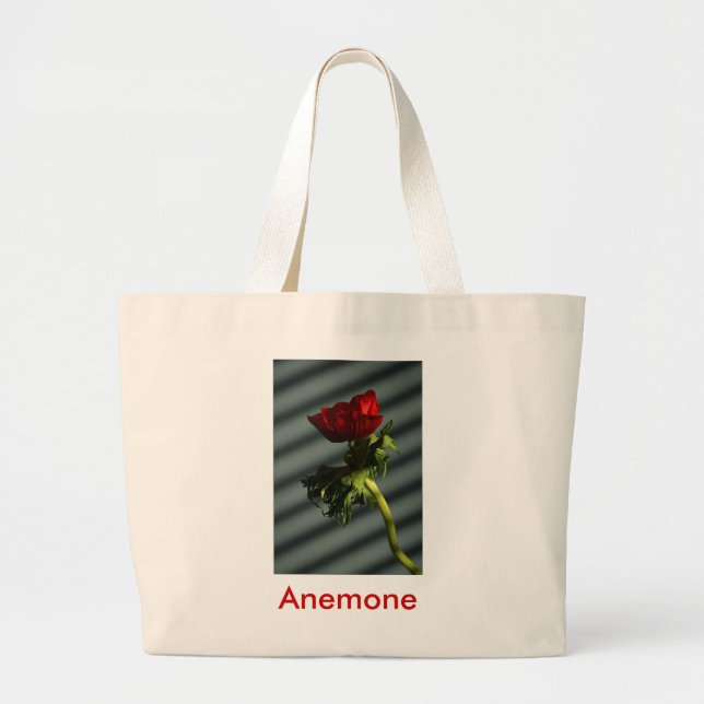 Bolsa Tote Grande Anêmona vermelha (Frente)