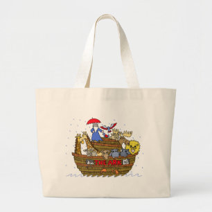 Bolsa Tote Grande Animais dois por dois na arca de Noah