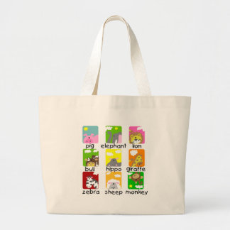 Bolsa Tote Grande Animais no camiseta e nos presentes da parada