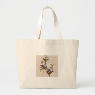 Bolsa Tote Grande Animais Selvagens de Aves Pintadas com Audubon