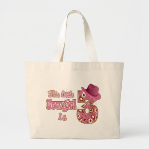 Bolsa Tote Grande Aniversário de 3 anos da Cowgirl