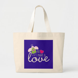Bolsa Tote Grande Anjo Engraçado - Tudo Que Conheço É Amor 2