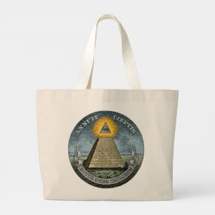 Bolsa Tote Grande Annuit Coeptis - O Olho Todo-Visto
