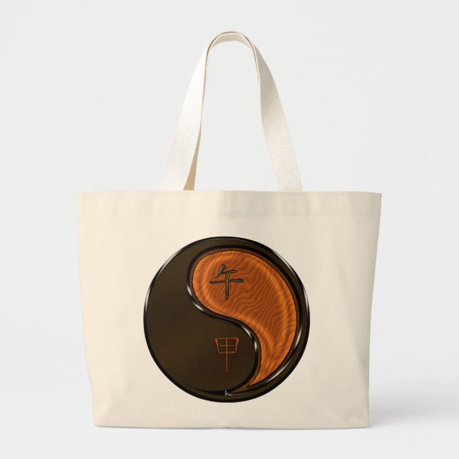 Bolsa Tote Grande Ano do Cavalo de Madeira (Frente)