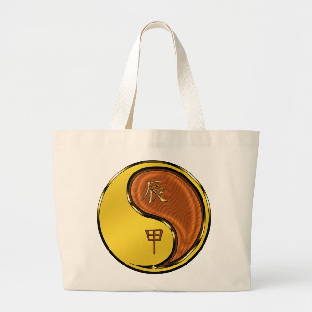 Bolsa Tote Grande Ano do Dragão de Madeira (Frente)