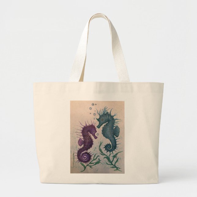 Bolsa Tote Grande Ano dos Cavalos-Marinhos (Frente)
