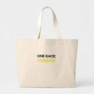 Bolsa Tote Grande Anti-Racismo Uma Raça Humana