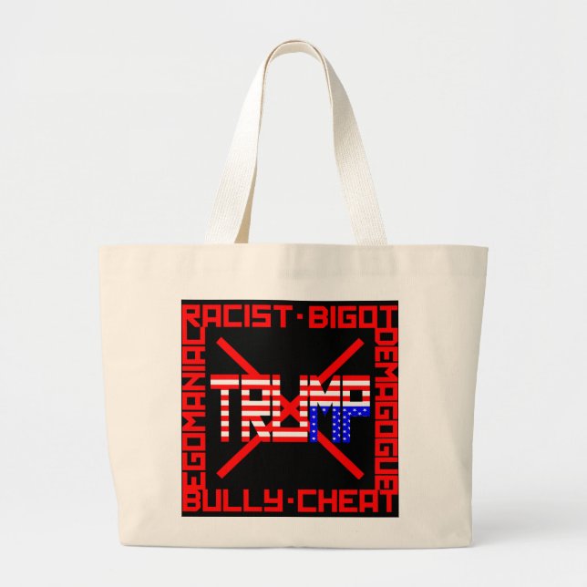 Bolsa Tote Grande Anti Trump (Frente)