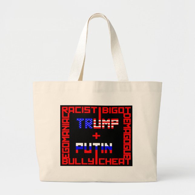 Bolsa Tote Grande Anti Trump+Putin (Frente)