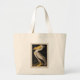 Bolsa Tote Grande Antigo Pelicano Branco de John James Audubon Coste