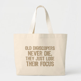 Bolsa Tote Grande Antigos Digiscopers Nunca Morrem