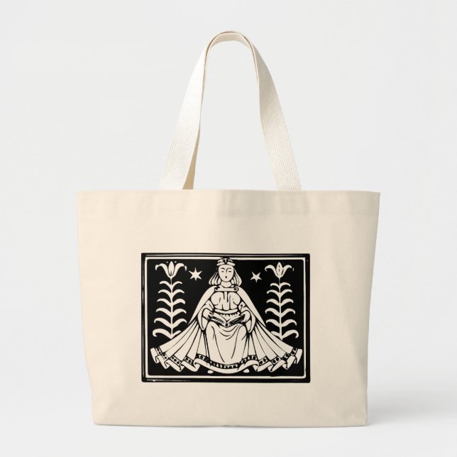 Bolsa Tote Grande Antiguamente Astrologia Zodíaca Virgo Totebag (Frente)