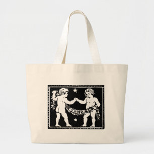 Bolsa Tote Grande Antiguidade Medieval Renascentista Zodiac Gemini