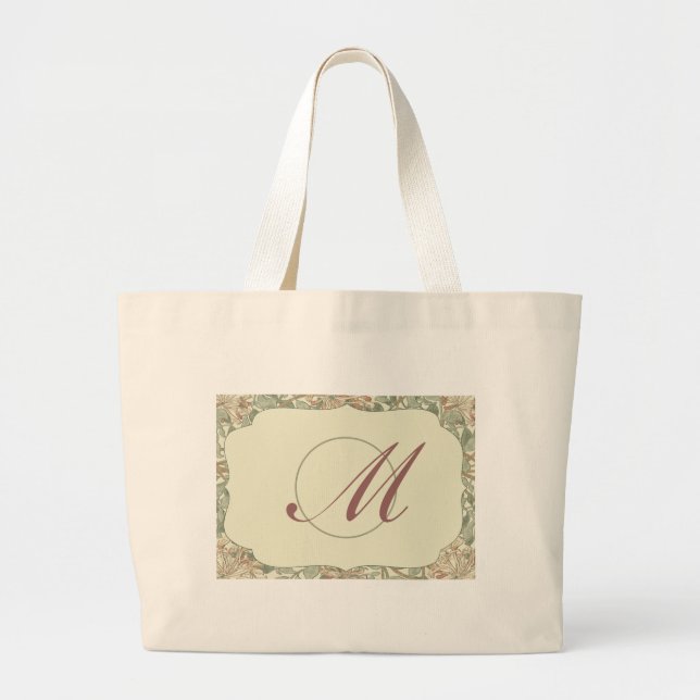Bolsa Tote Grande Antiquado Casamento de Honeysuckle (Frente)