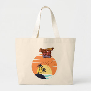 Bolsa Tote Grande Apenas vibrações de verão.