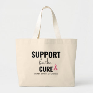 Bolsa Tote Grande apoio à cura do cancer de peito Tote Bag