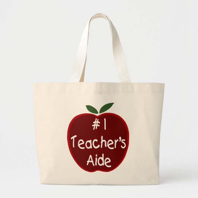 Bolsa Tote Grande Apple para a sacola do assistente dos professores (Frente)