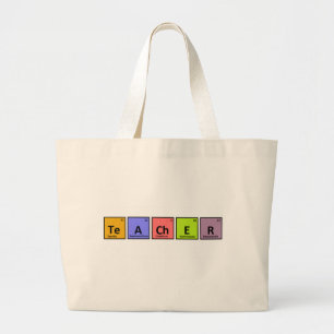 Bolsa Tote Grande Apreciação do professor da mesa periódica