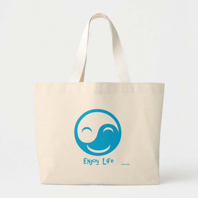 Bolsa Tote Grande Aprecie a vida (Frente)