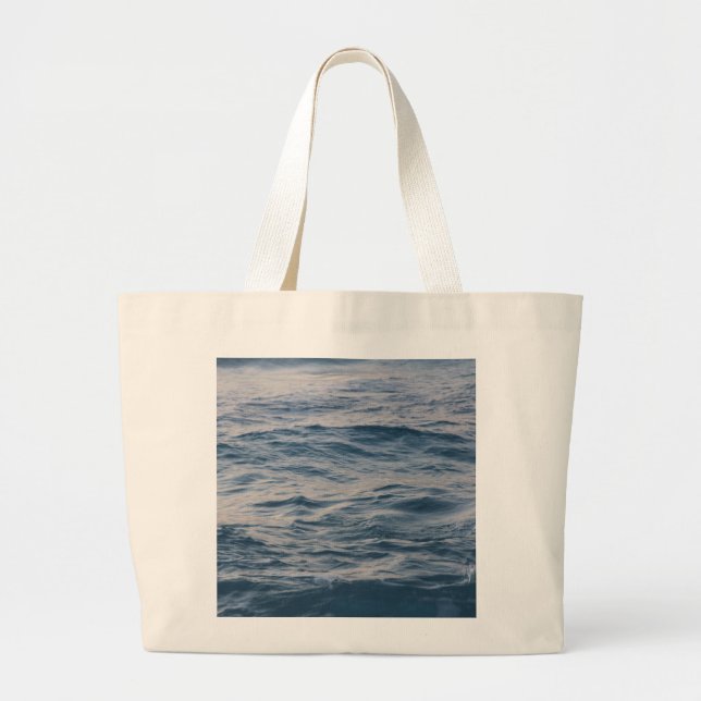 Bolsa Tote Grande Aproximação de água do mar (Frente)