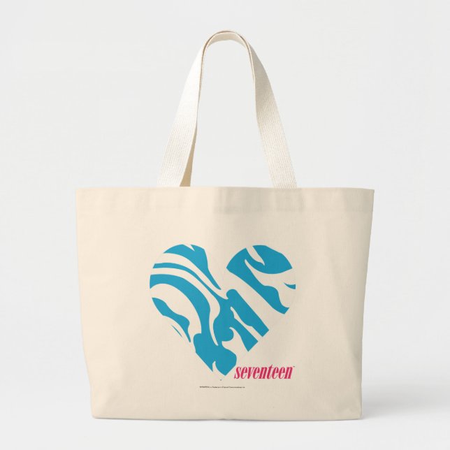Bolsa Tote Grande Aqua 2 da zebra (Frente)