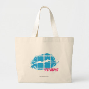 Bolsa Tote Grande Aqua da xadrez