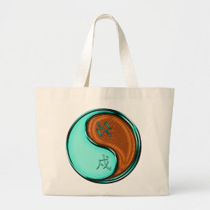 Bolsa Tote Grande Aquário & Cão de Madeira
