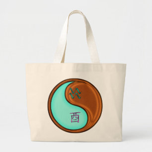 Bolsa Tote Grande Aquário & Galo de Madeira
