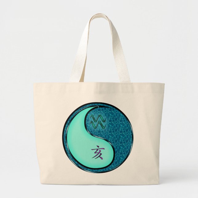Bolsa Tote Grande Aquarius & Water Boar (Frente)