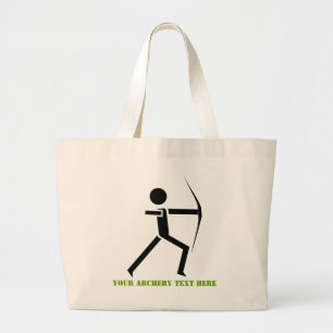 Bolsa Tote Grande Archer com seu arco preto, arquivista verde person