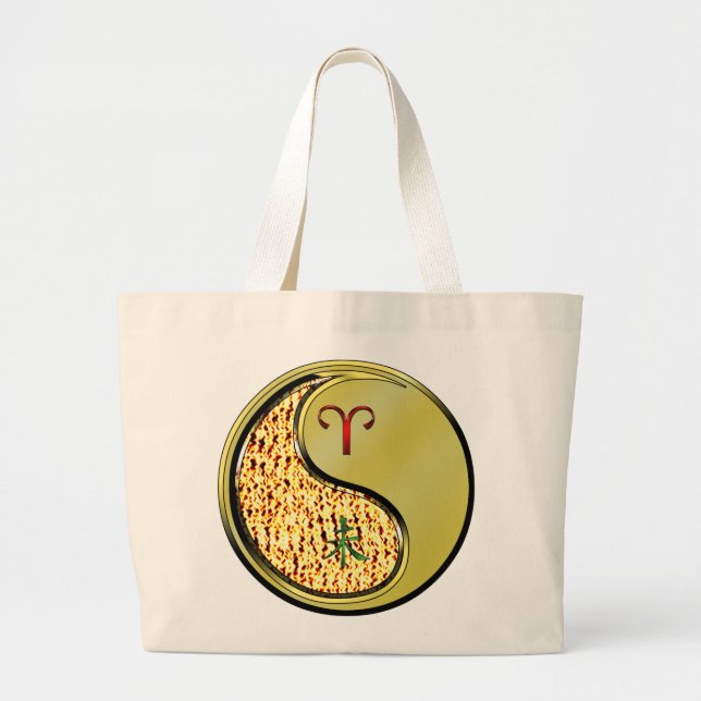 Bolsa Tote Grande Áries & Cabra de Metal (Frente)