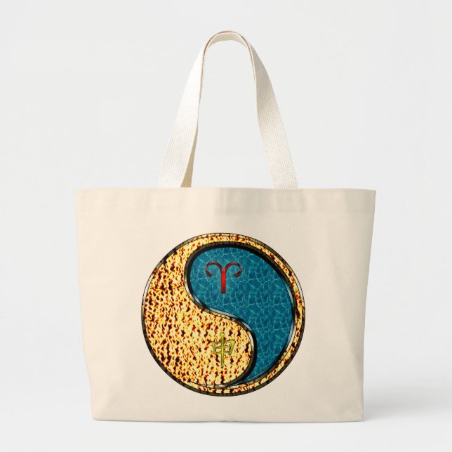 Bolsa Tote Grande Áries & Macaco de Água (Frente)