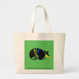 Bolsa Tote Grande ARMADILLO - Animais ameaçados - Vida selvagem - Ve