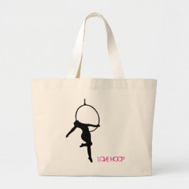 Bolsa Tote Grande Aro da ARO do AMOR/saco aéreos da dança silhueta