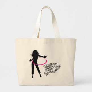 Bolsa Tote Grande Aro da Menina-Hula da aro