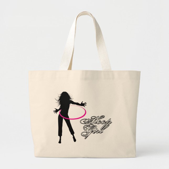 Bolsa Tote Grande Aro da Menina-Hula da aro (Frente)