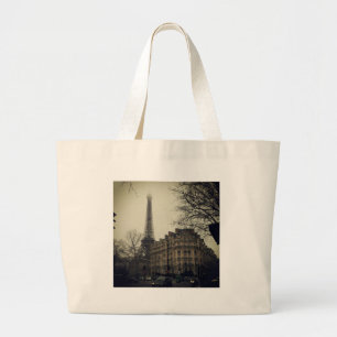 Bolsa Tote Grande Arquitetura Eiffel Tower Paris