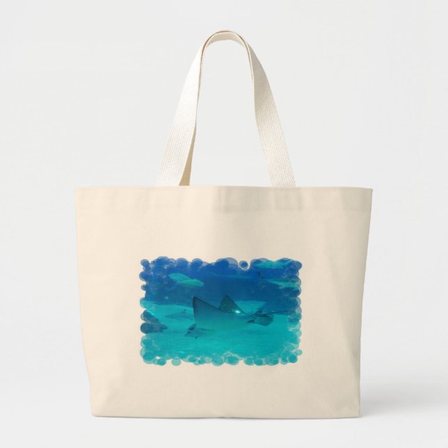 Bolsa Tote Grande Arraia-lixa subaquática (Frente)