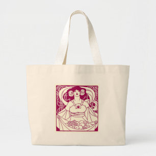 Bolsa Tote Grande Art Nouveau Harvest Lady