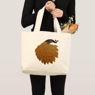 Bolsa Tote Grande Art Nouveau Peacock Will Bradley