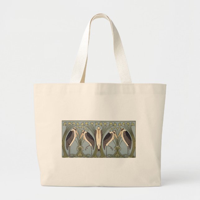 Bolsa Tote Grande Art Nouveau Storks (Frente)