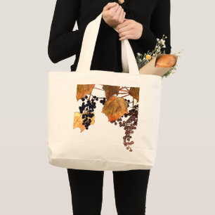 Bolsa Tote Grande Art Nouveau Uvas Congeladas