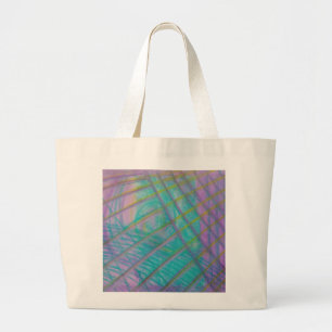 Bolsa Tote Grande Arte abstrata colorida única P34